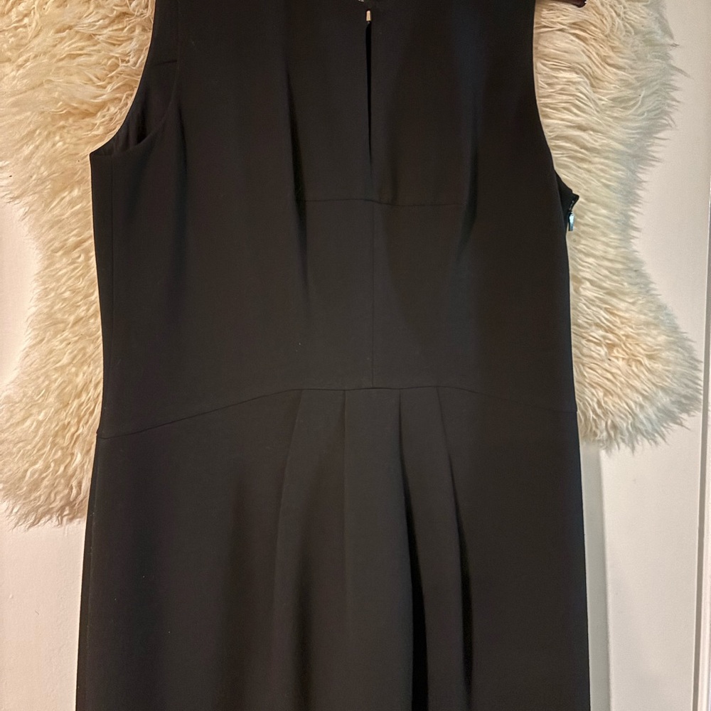 Boss Black Pleated Sheath Midi Dress